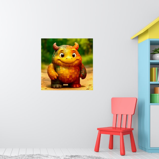 Odd Friends - Rainbow Tile Monster Poster (Kinderzimmer 1)