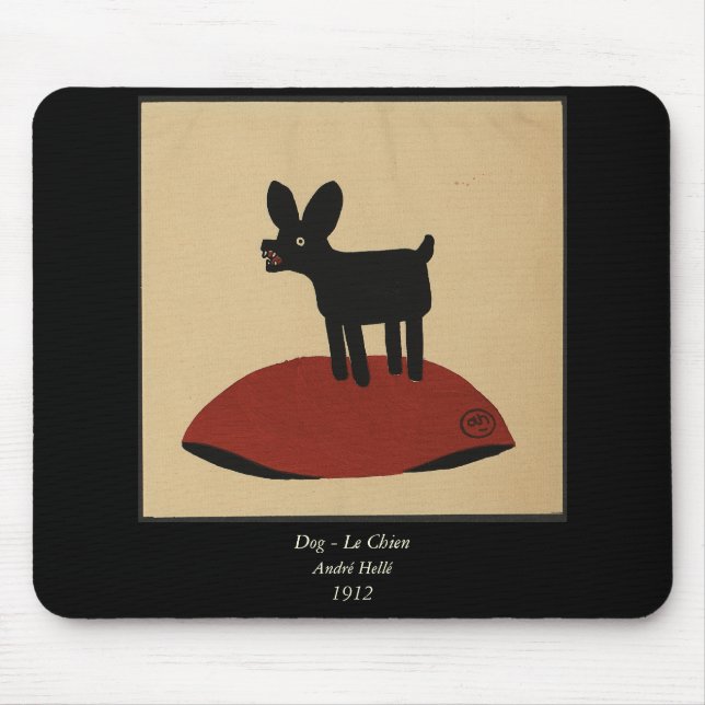 Odd Funny Looking Dog - farbenfrohe Buchillustrati Mousepad (Vorne)