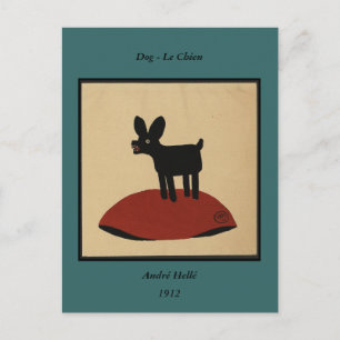Odd Funny Looking Dog - farbenfrohe Buchillustrati Postkarte