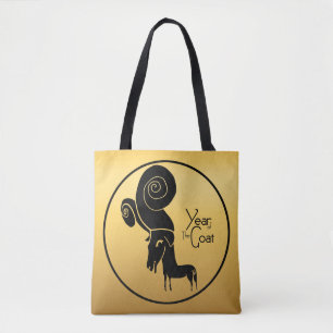 Odd Gold Ram Goat Chinese Year Zodiac Birthday Bag Tasche