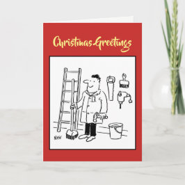 Odd Job Handyman Weihnachtskarte Feiertagskarte