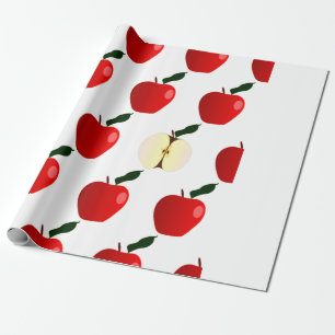 Odd One Out Seamless Red Apfel Hintergrund Geschenkpapier