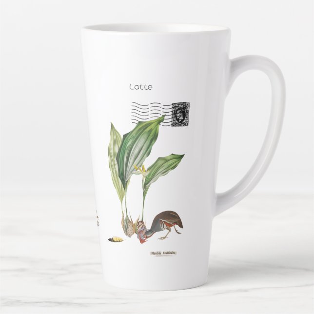 Odd Shellfish Latte Tasse, Weiße Keramik hohe Tass Milchtasse (Rechts)