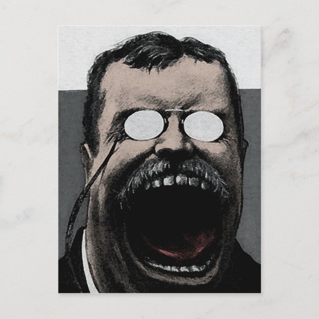 Odd Theodore Roosevelt Postcard Postkarte (Vorderseite)