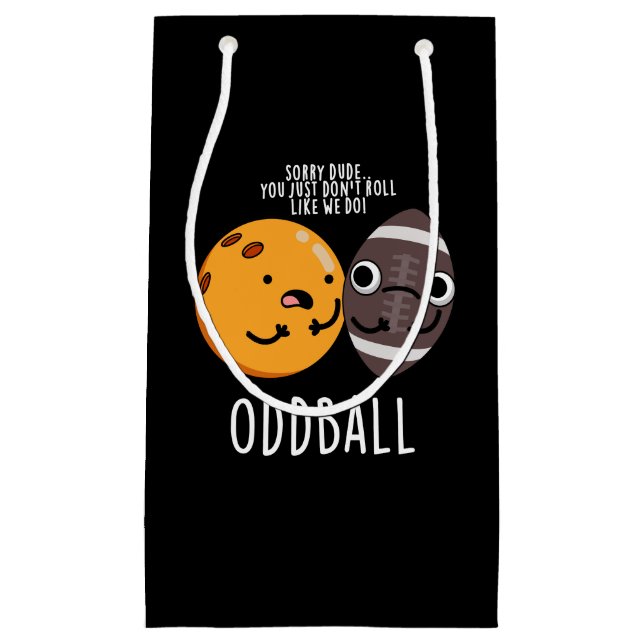 Oddball Funny Football Pub Dark BG Kleine Geschenktüte (Vorderseite)