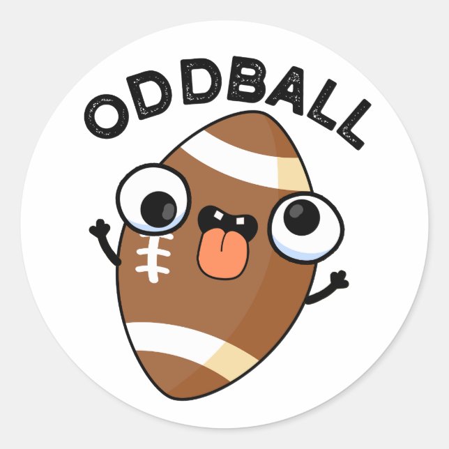 Oddball Funny Football Pub Runder Aufkleber (Vorderseite)