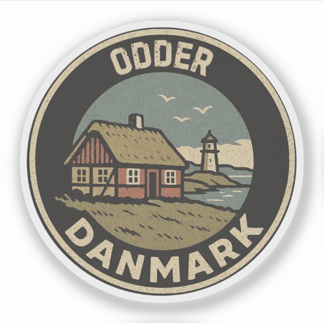 Odder, Dänemark Aufkleber (Vorderseite)