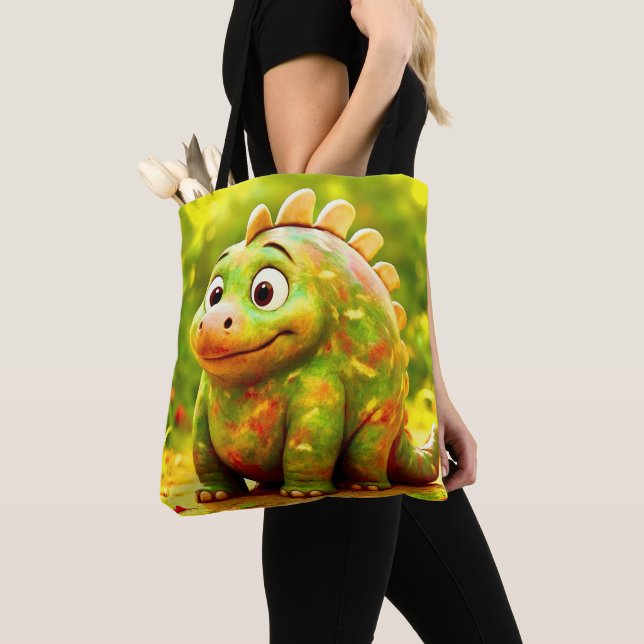 OddFriends Niedlich Dino Tote Tasche (Von Nahem)
