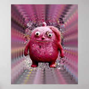 OddFriends - Pink Whimsical Creature Poster