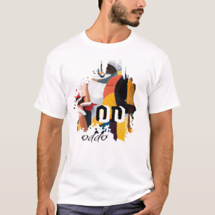 ODDO Abstract Brush Art Moderne farbenfrohe Ausd T-Shirt