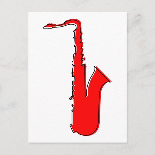 oddRex Saxophon Postkarte (Vorderseite)