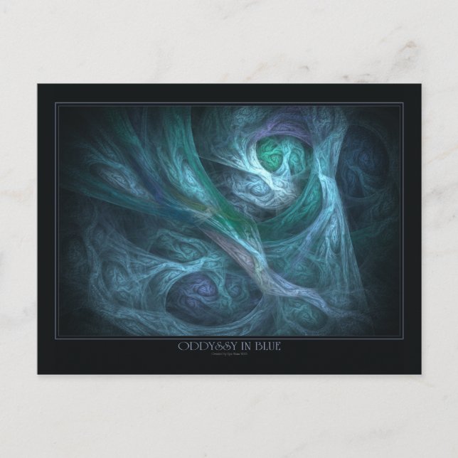 Oddyssee in der blauen Postkarte (Vorderseite)
