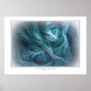 Oddyssie in Blauer Printwerbung Poster