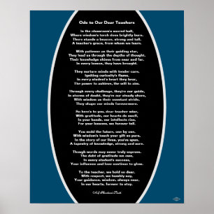 Ode à nos chers professeurs Poster de poème HAMbyW