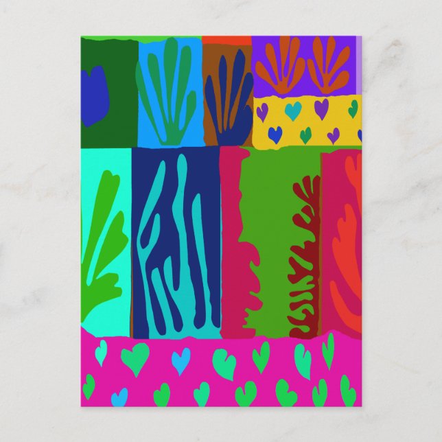 Ode an die Matisse-Collage Postkarte (Vorderseite)