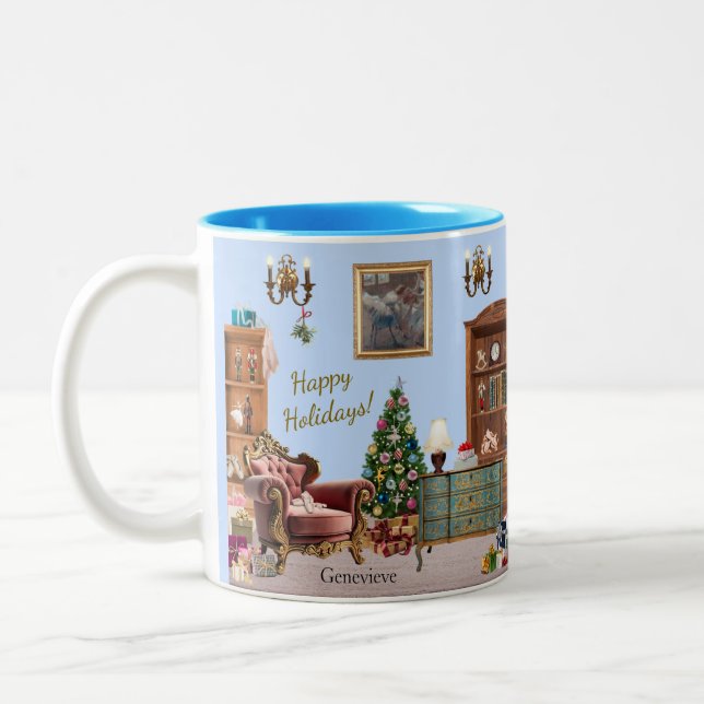 Ode an die Nutcracker Ballet Blue Zweifarbige Tasse (Links)