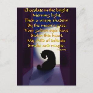 Ode an eine schwarze Katze Postkarte