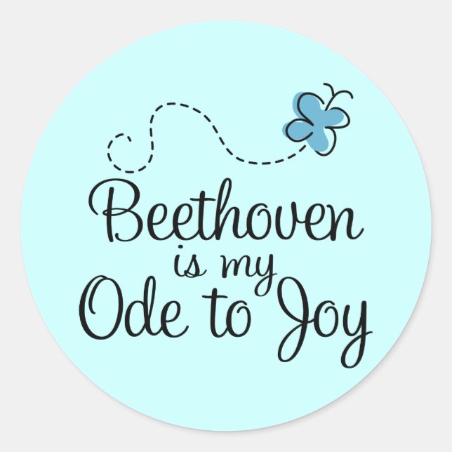 Ode an Joy Beethoven Sticker (Vorderseite)