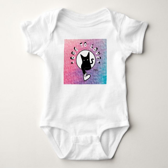 Ode an Liebe Cat Bodysuit von Adiela Akoo Baby Strampler (Vorderseite)