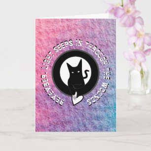 Ode an Liebe Cat Grußkarte von Poet Adiela Akoo Karte