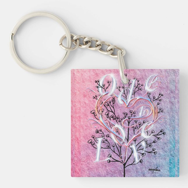 Ode an Liebe Keyring von Adiela Akoo entworfen Schlüsselanhänger (Vorderseite)