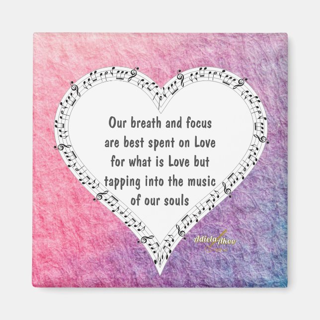 Ode an Liebe Magnet von Poet Adiela Akoo (Vorne)