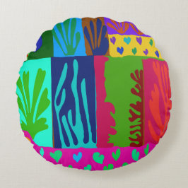 Ode an Matisse Collage Rundes Kissen