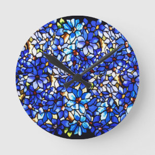 Ode an Tiffany Clematis Runde Wanduhr