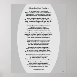Ode an unsere lieben Lehrer Poster HAMbyWG