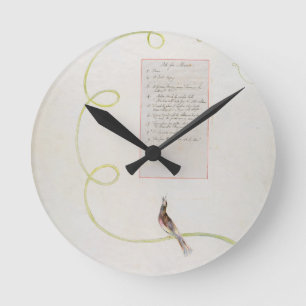 "Ode für Musik" Entwurf 94 'von den Gedichten von Runde Wanduhr