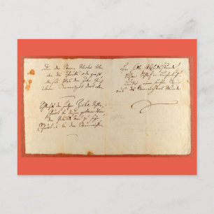 Ode to Joy (Schiller - Autografisches Manuskript) Postkarte