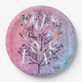 Ode to Liebe Paper Plate von Poet Adiela Akoo Pappteller