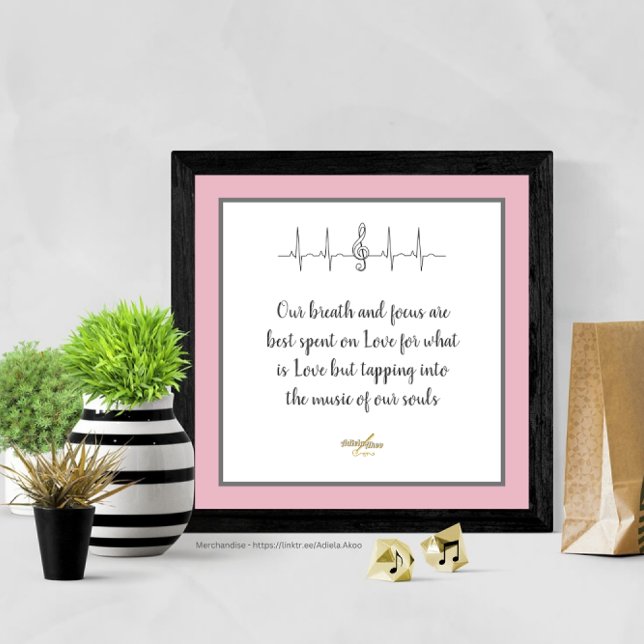 Ode to Liebe Poster von Poet Adiela Akoo (Love -the Music of our Souls Poster by Poet Adiela Akoo. Perfect with matching pillows. Get it now!)