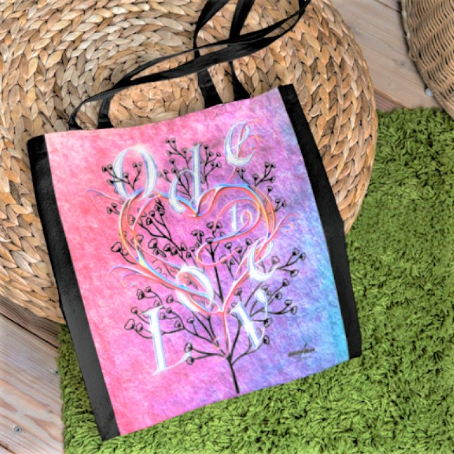 Ode to Liebe Tasche von Adiela Akoo (Ode to Love Tote by Poet Adiela Akoo. Note: print colors differ from this image & are more subtle)