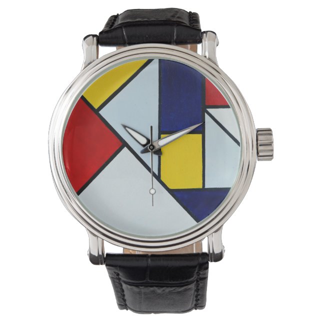 Ode to the Stijl Piet Mondriaan Armbanduhr (Vorderseite)