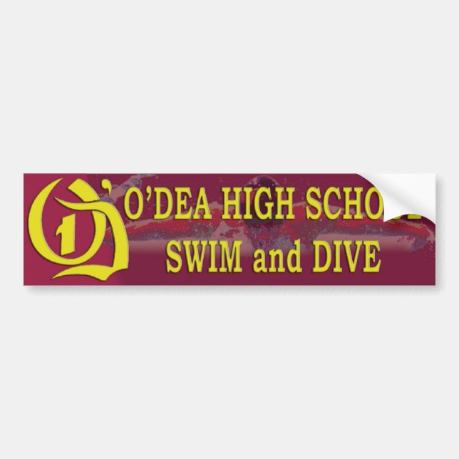 O'Dea Swim und Tauchen-Autoaufkleber-Version 2 Autoaufkleber (Vorne)