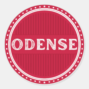 Odense City Pride Emblem – Dänische Identität Runder Aufkleber