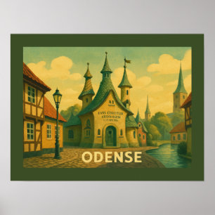 Odense Dänemark Literarisch Poster