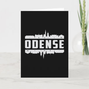 Odense Denmark City Skyline Cityscape Funny Gift Karte