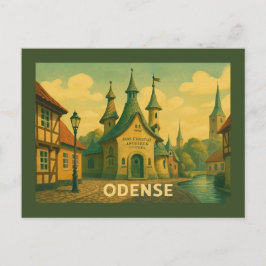 Odense Denmark Literary Postkarte