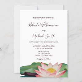ODER Code | Lotus Blume Wedding Einladung