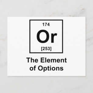 Oder das Element Optionen Postkarte
