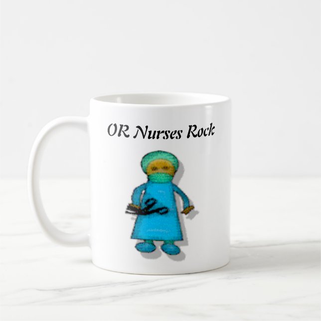 ODER Krankenschwester-Felsen Kaffeetasse (Links)