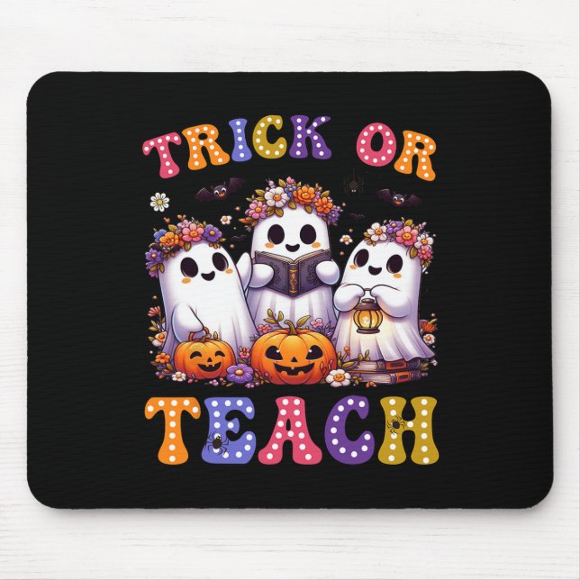 Oder lehrt Halloween Ghost Pumpkin Spooky Teacher  Mousepad (Vorne)