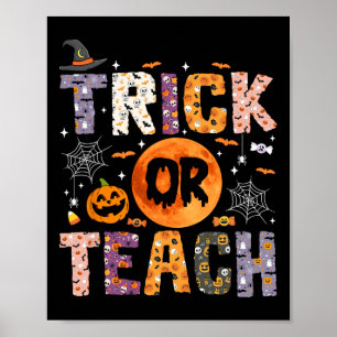 Oder unterrichtet lustige Lehrer Halloween Ghost Poster