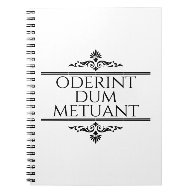 Oderint Dum Metuant Notizblock (Vorderseite)