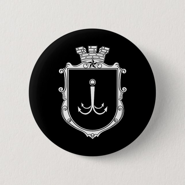 Odesa Odessa Wappen Ukraine Flagge Ukr  Button (Vorderseite)