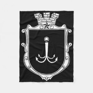 Odesa Odessa Wappen Ukraine Flagge Ukr Fleecedecke