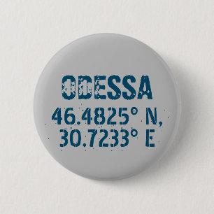 Odessa Ukraine Latitude & Longitude beunruhigt Button