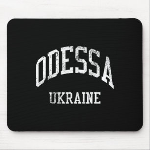 Odessa Ukraine Retro 70er College Sportstil Mousepad
